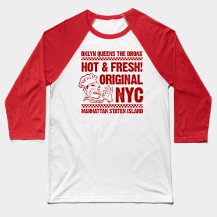 NY Pizza Style Baseball T-Shirt